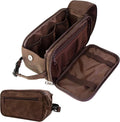 Toiletry Bag for Men, Travel Essentials Shaving Dopp Kit, Mens Travel Bag Toiletries Organizer Case for Grooming, PU