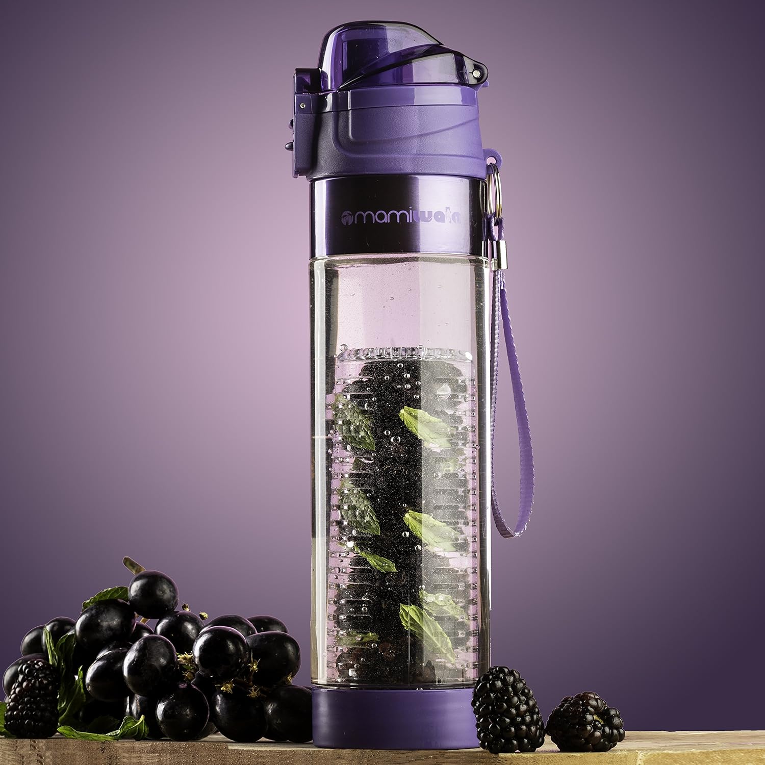 Fruit Infuser Water Bottle – 24 oz BPA-Free Tritan Plastic Water Bottle & Flavor Fruit Infuser, Trending Workout