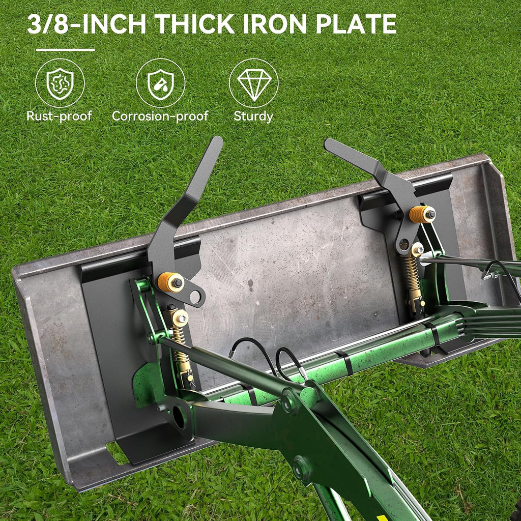 3/8" Skid Steer Mount Plate Attachment & Quick Attach Adapter | Universal Quick Attach, Heavy Duty 50 Steel, Weld On