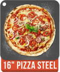 Pizza Steel for Oven 16"x16", 1/4" Thick, With Lifting Holes