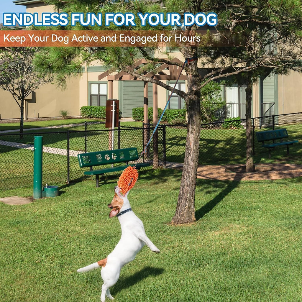 Dog Bungee Tug Toy, Outdoor Hanging Bungee from Tree for Chase & Tug Fun, Interactive Tug-of-War Toy for Small and