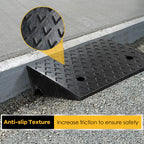 2 Pack Heavy Duty Rubber Curb Ramp, 5 Inch Rise Height