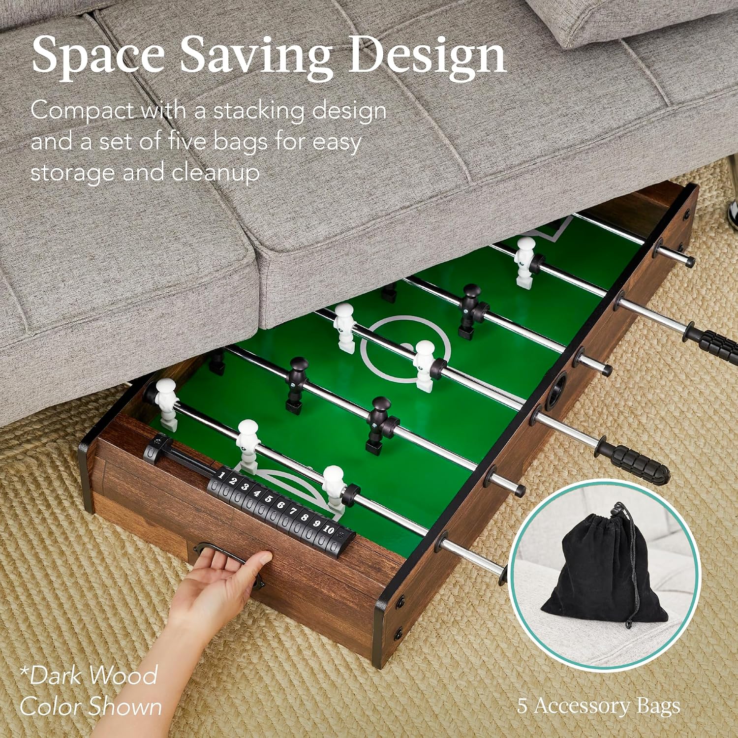 11-in-1 Kids Combo Game Table Set w/Ping Pong, Foosball, Air Hockey, Shuffleboard, Bowling, 5 Accessory Bags