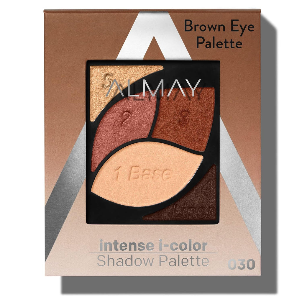 Intense I-Color Enhancing Eyeshadow Palette, 010 Brown Eyes, 0.1 oz | Richly pigmented five-shadow assortment