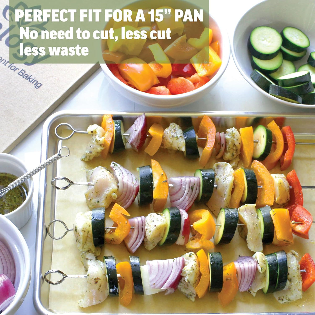 10x15 Parchment Paper, 100 Sheets, Pre-Cut, Fits Jelly Roll Pans