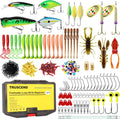 Complete Fishing Accessories - Tackle Box with Tackle Included, Fishing Hooks, Jig Heads, Sinkers, Weights, Swivels