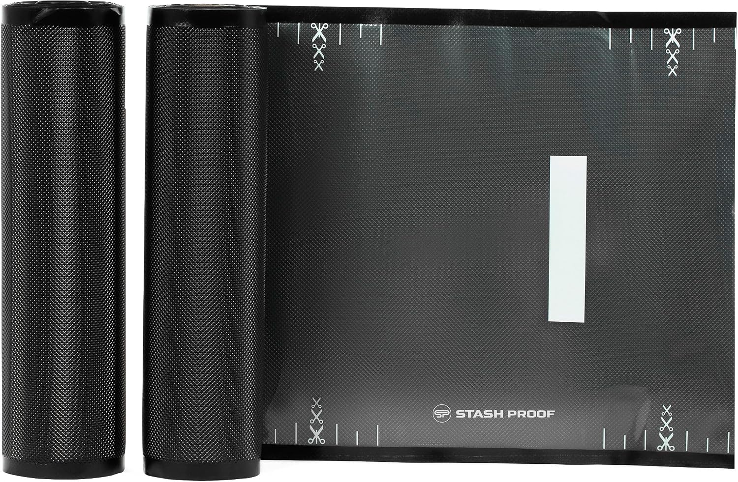 Vacuum Seal Rolls 11" x 25' 2 Pack (50 Feet Total) 5.5 Mil (Black & Clear) BPA Free Heavy-Duty Commercial Grade