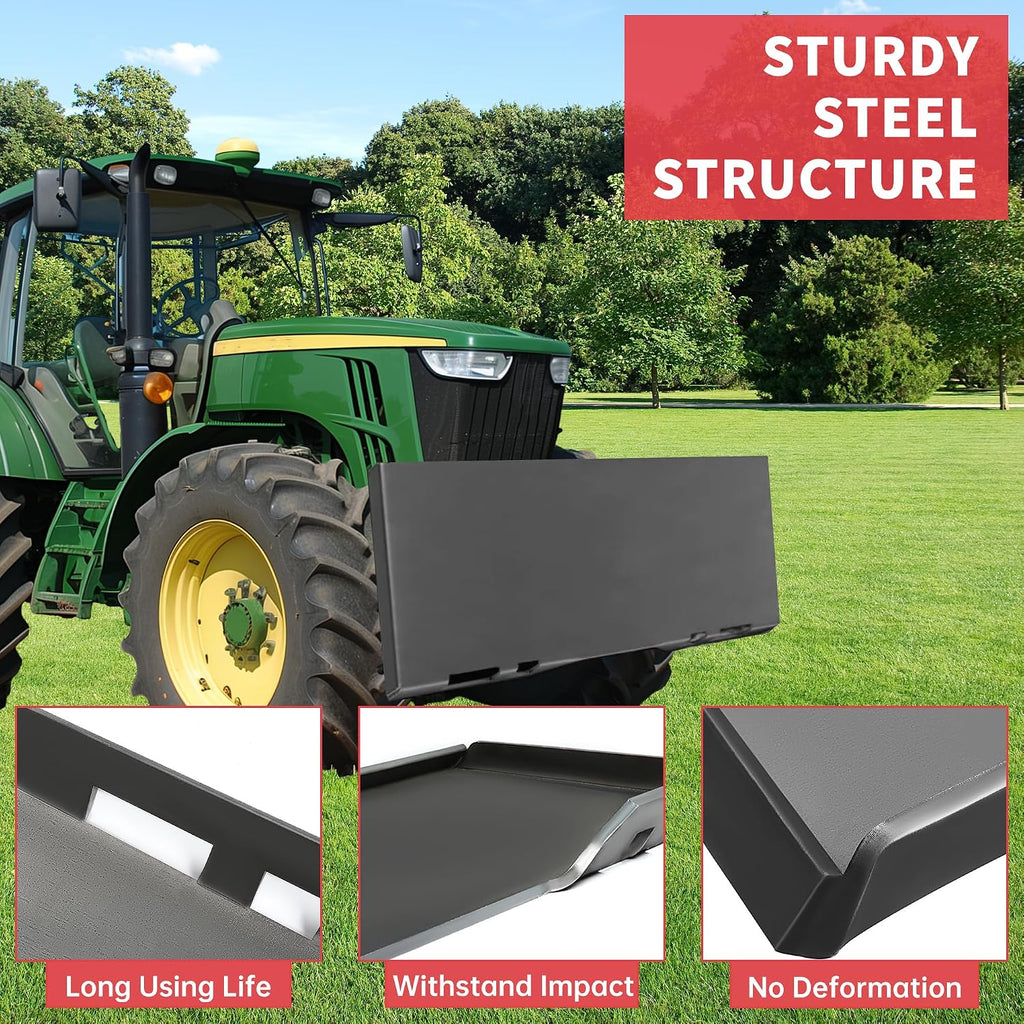 1/2" Skid Steer Mount Plate Quick Tach Attachment Compatible with Kubota | Compatible with Bobcat Kubota, with One