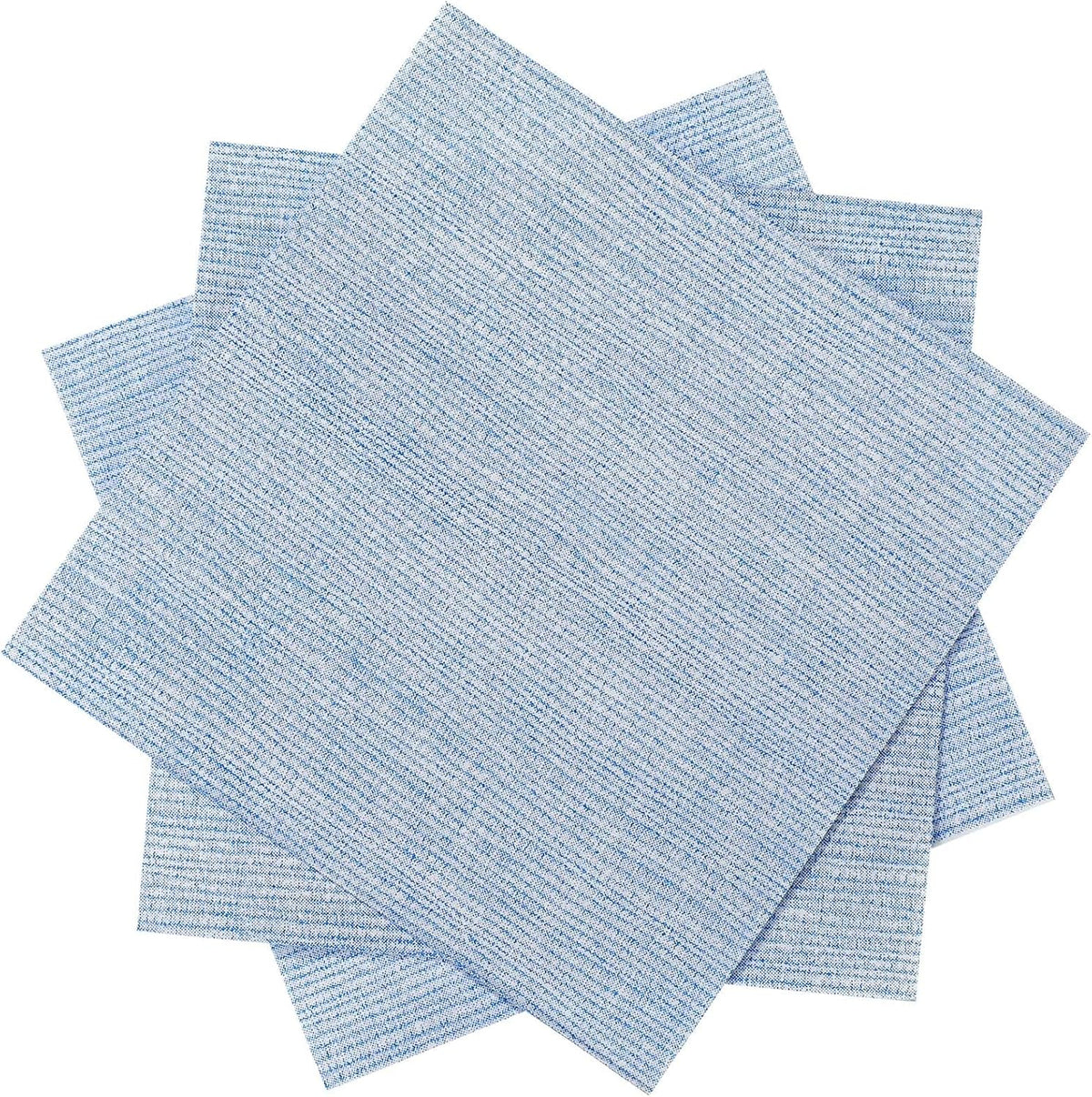 100 Pack Blue Linen Cocktail Napkin 10x10 Inch Disposable Napkins
