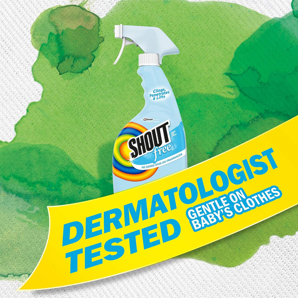 Free Laundry Stain Remover Spray, Active Enzyme Formula is Fragrance, Bleach, and Dye Free, Removes Everyday Stains