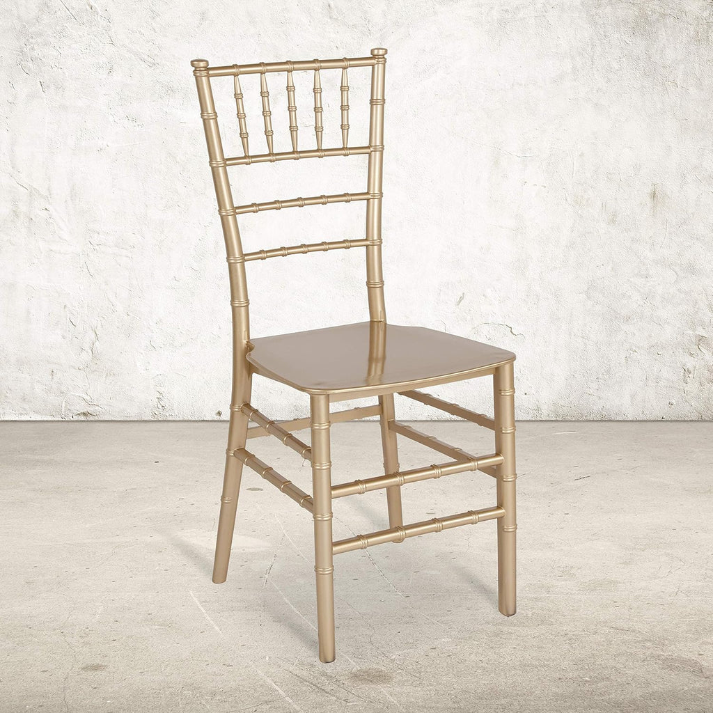 HERCULES Series Gold Resin Stacking Chiavari Chair