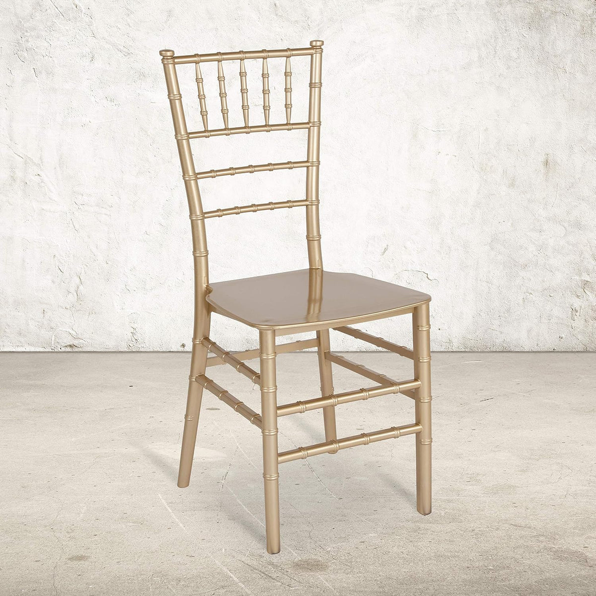 HERCULES Series Gold Resin Stacking Chiavari Chair