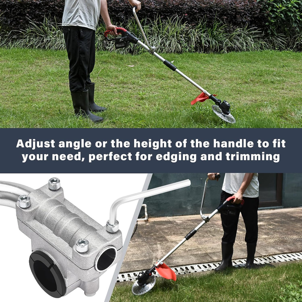 Ergonomic Trimmer Grip, String Trimmers Handle with Shoulder Strap Harness, Weed Eater Handle Extension with Bracket