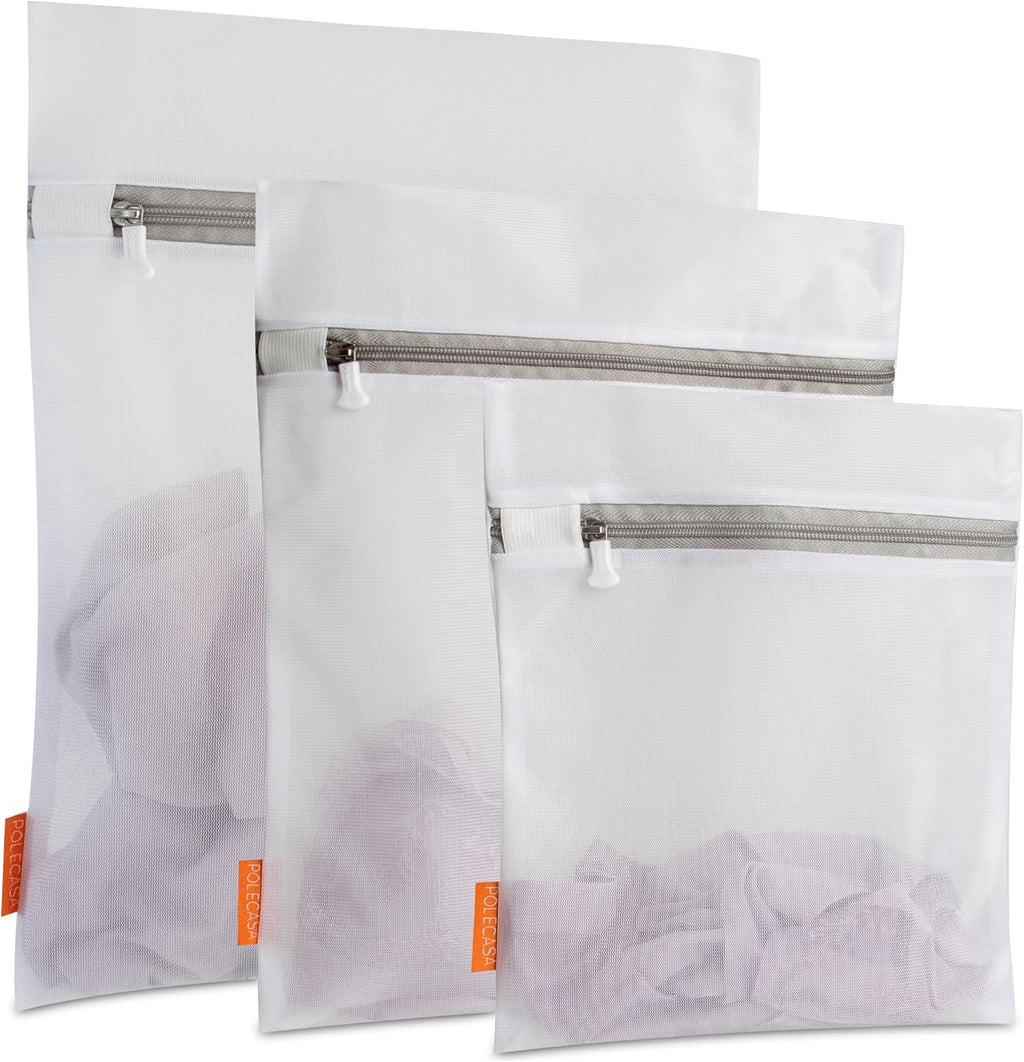 Mesh Laundry Bags 3 Pack (Large, Medium, Small) | Durable Zipper