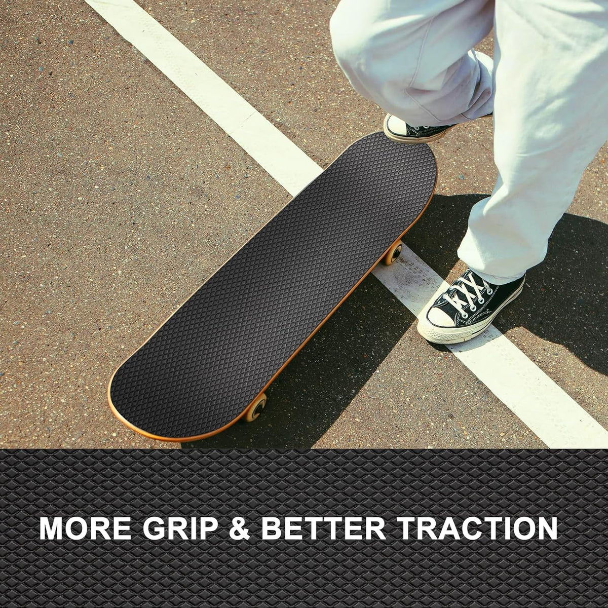Ultra-Thin Black Anti-Slip Rubber Grip Tape 6" x 16.5FT Strong Adhesive