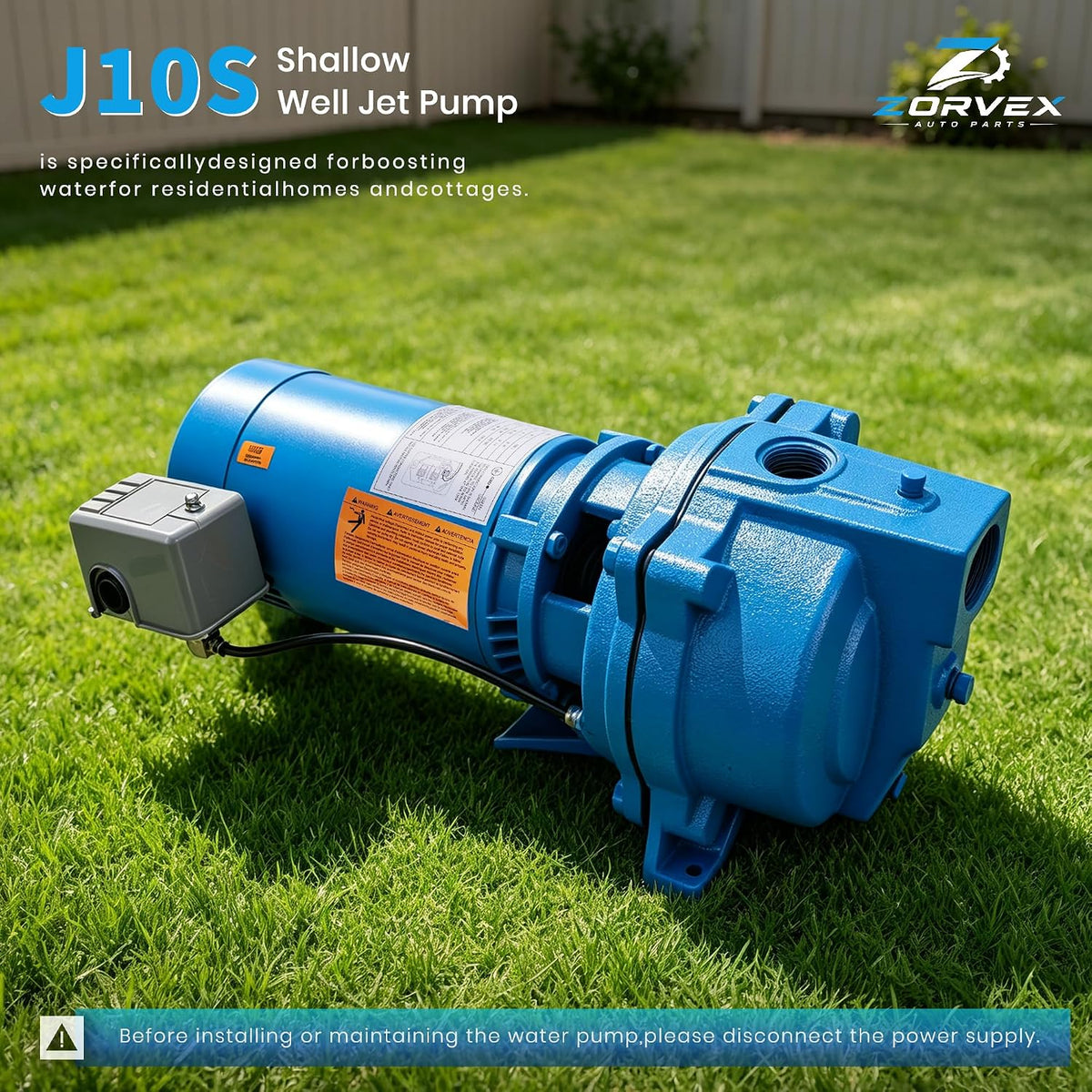 Replacement for Goulds J10S Shallow Well Jet Pump