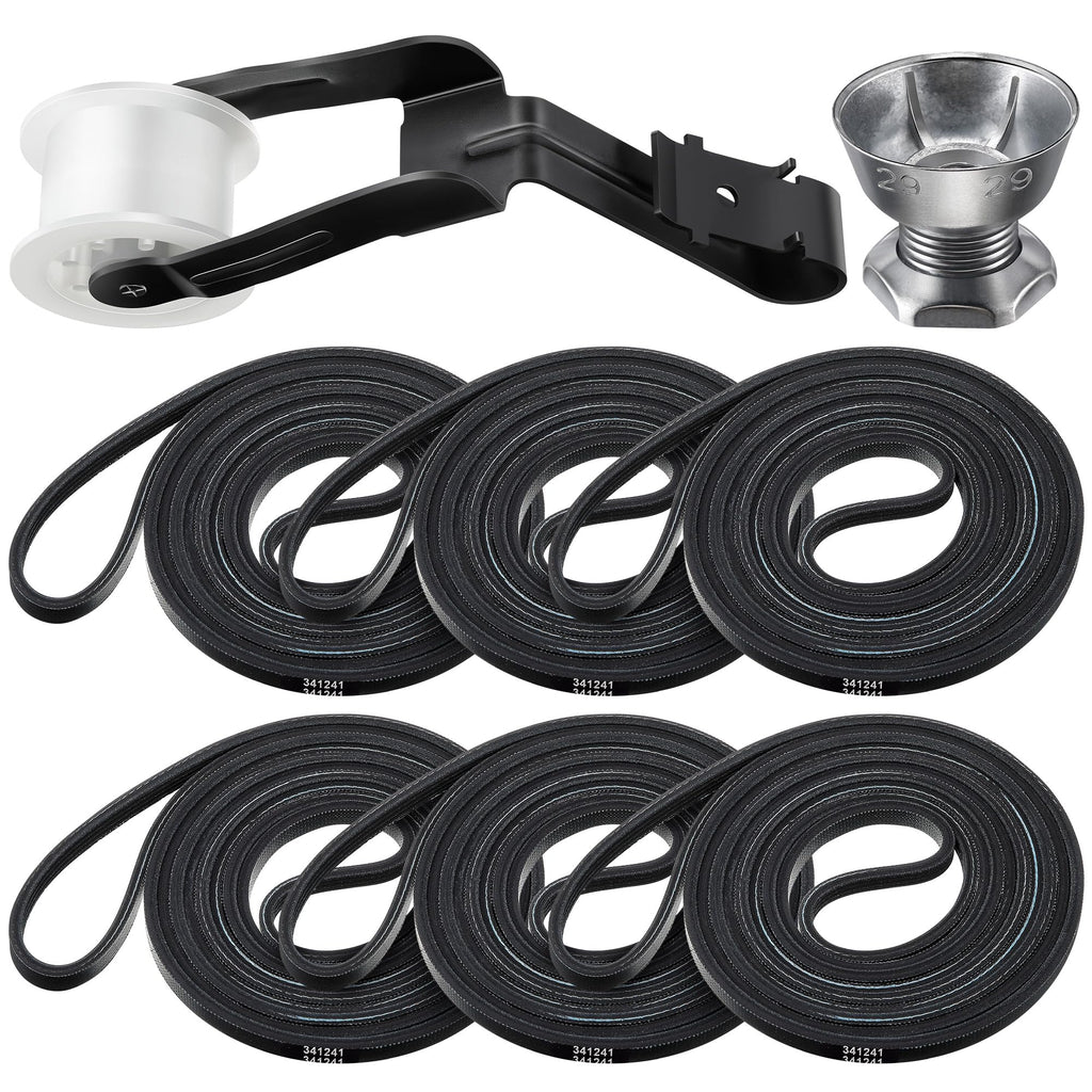 8 Pcs 8066184 Dryer Motor Pulley & Belt & Idler Compatible with Whirlpool