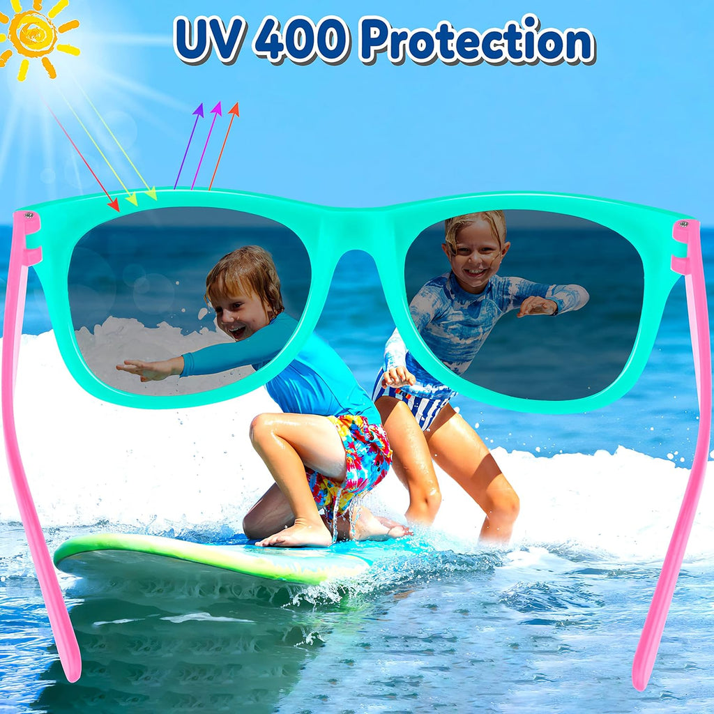 Kids Sunglasses Bulk Party Favors, 12Pack Valentines Day Gifts UV 400 Protection Neon Sunglasses for Boys and Girls