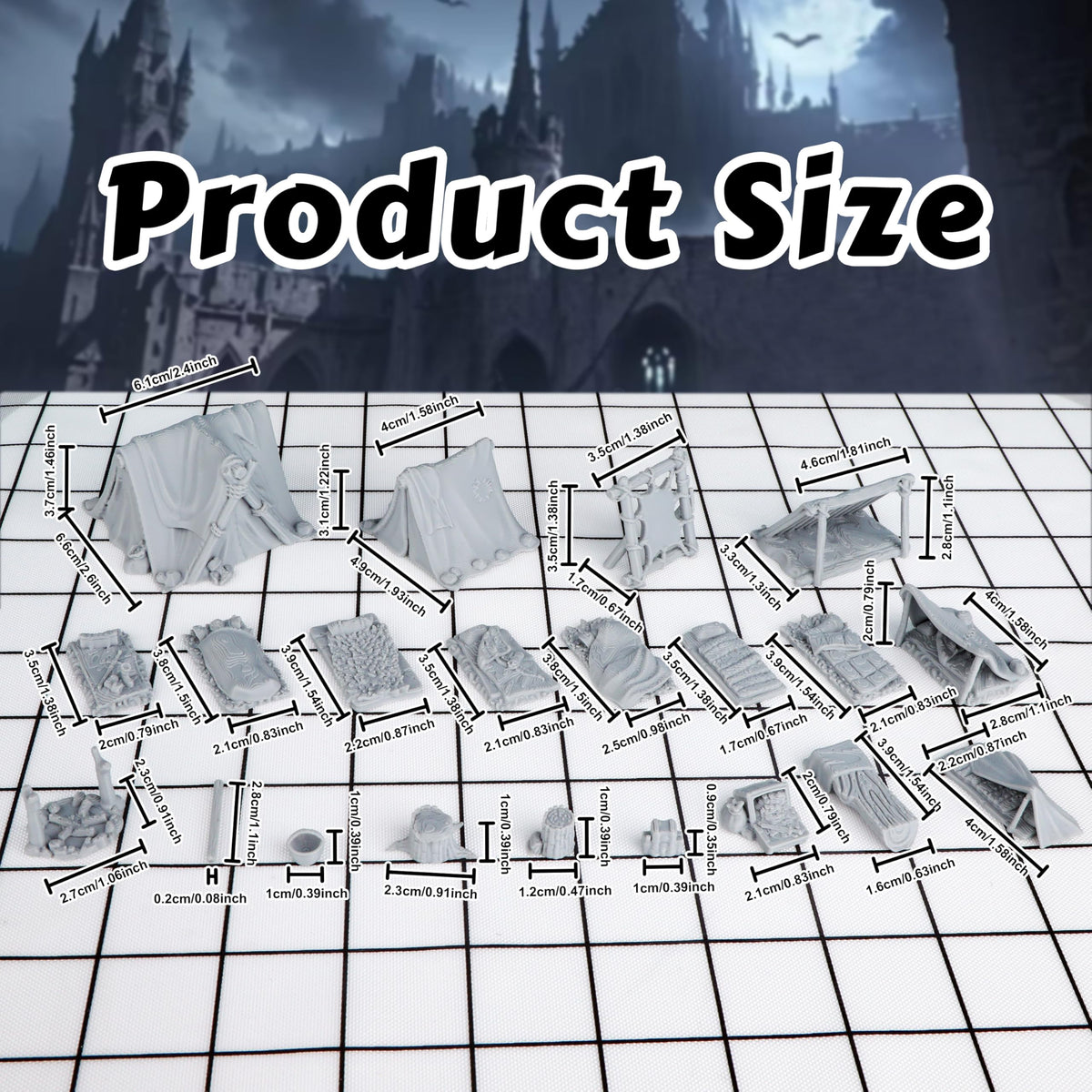RPG Camp Terrain Set, Fantasy Scenery