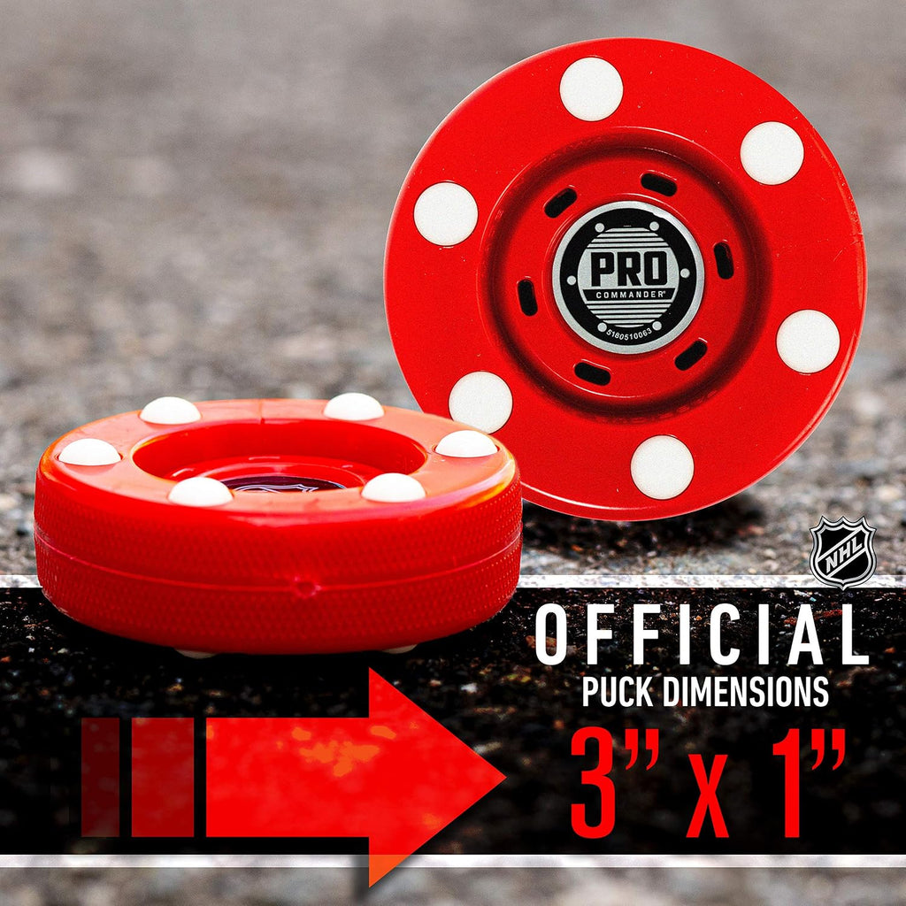 Franklin Sports NHL Street Roller Hockey Pucks - Pro Commander Outdoor Roller Hockey Pucks for Practice + Training