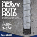 Conquest Galvanized Large Diameter Concrete Screws 5/8” x 6”