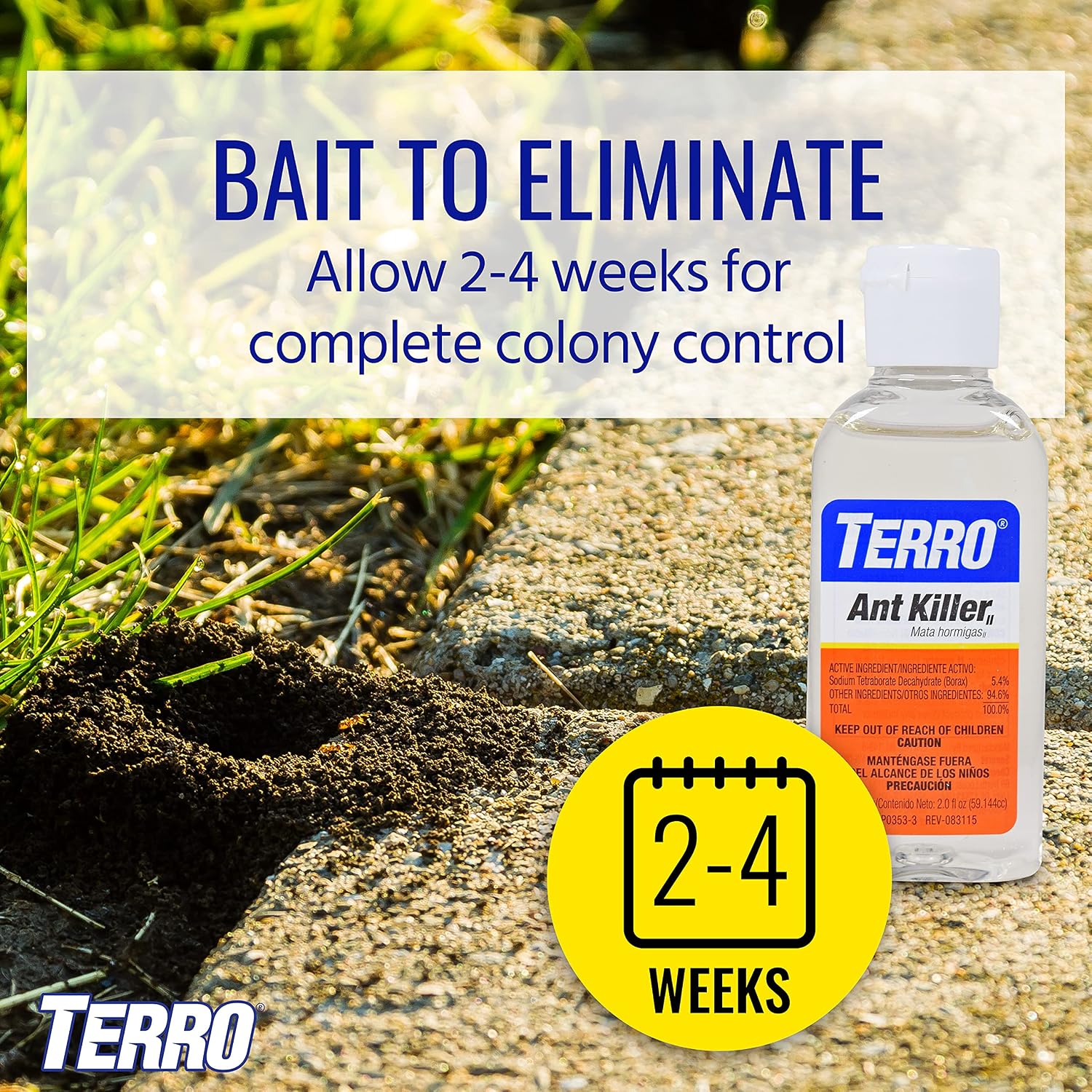 Liquid Ant Killer 3-Pack Indoor Ant Baits with Borax - Kills Common Household Ants Including Ghost, Sugar, and Black