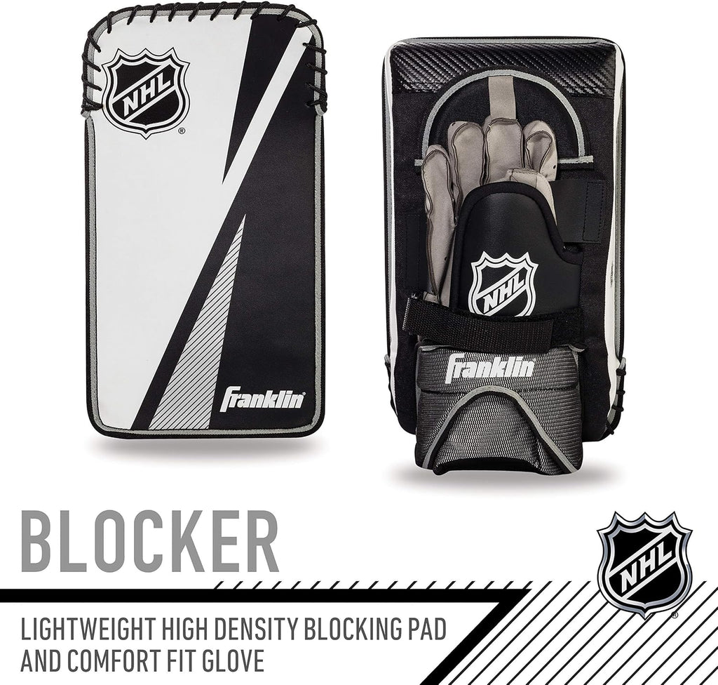 Street Hockey Goalie Set - Leg Pads - Catch Glove - Blocker - Premium Durability - Officially Licensed NHL Product |
