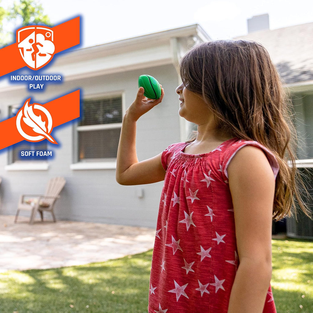 Micro Foam Sports Ball Set - Kids Foam Micro Football, Soccer Ball + Basketball Set Soft Stress Relief Mini Foam