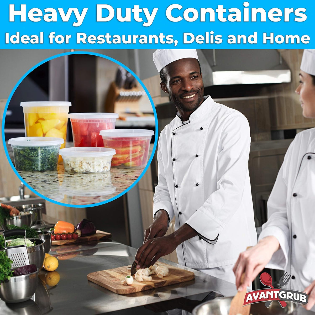 Deli-Grade BPA-Free 24oz Plastic Containers with Lids 24ct. Leakproof Microwavable Portion Container for To-Go