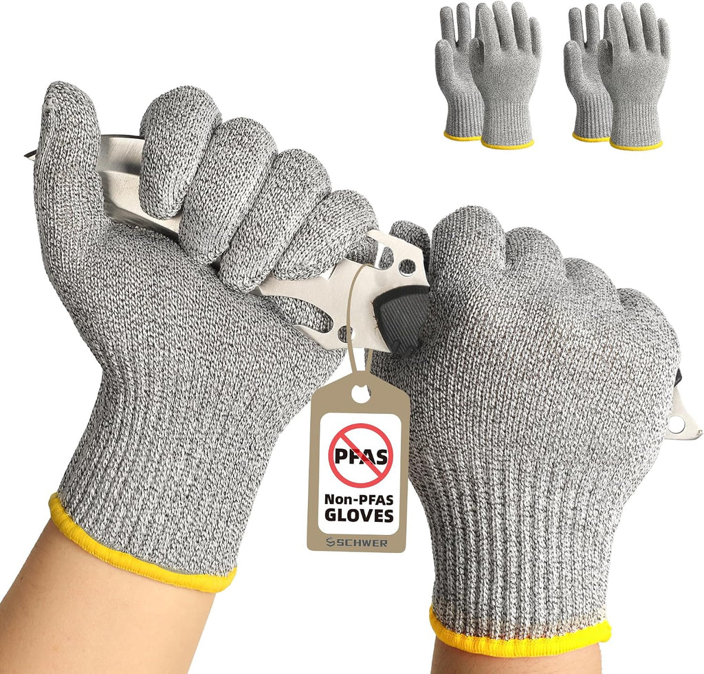 2 Pairs High Level A7 Cut Resistant Gloves,Food Grade, PR1508, L