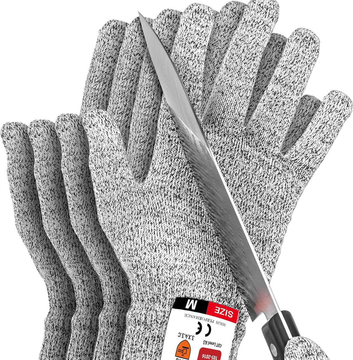 Cut Resistant Gloves - Level 5 Protection, ANSI 100% Food Grade
