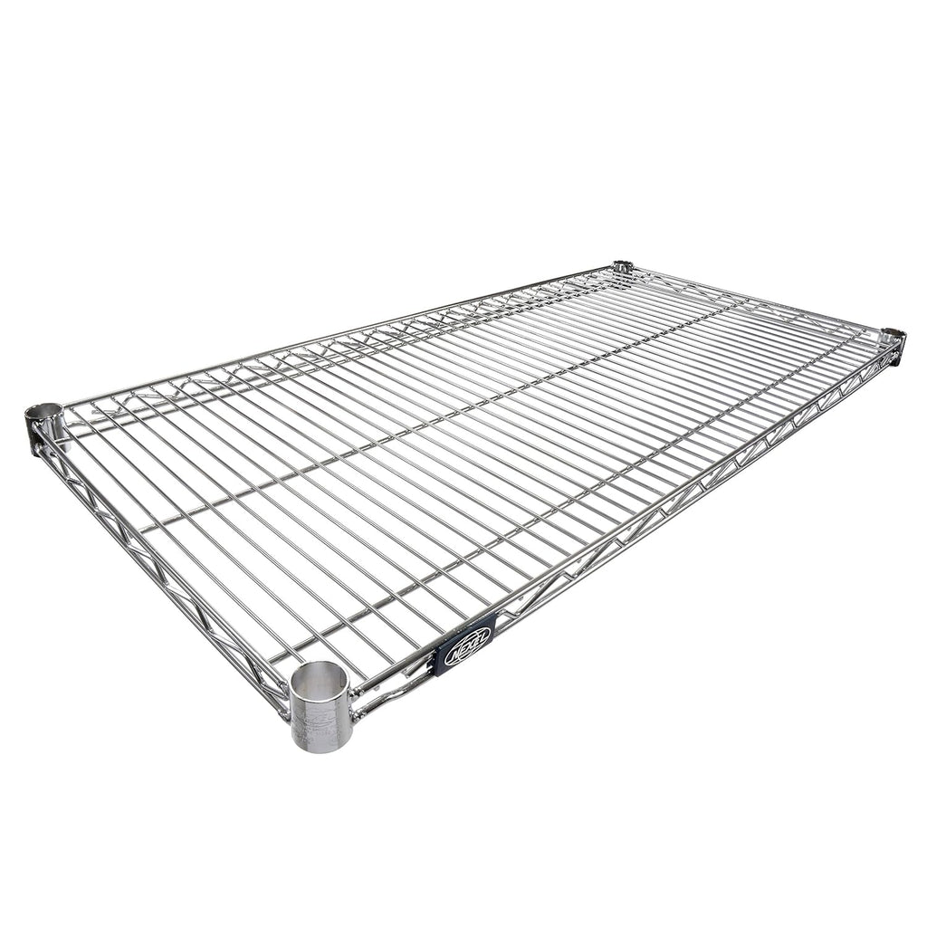 Additional Wire Shelf for Wire Shelving Units, 600-800 lb Capacity, 24"W x 48"L, Chrome Finish