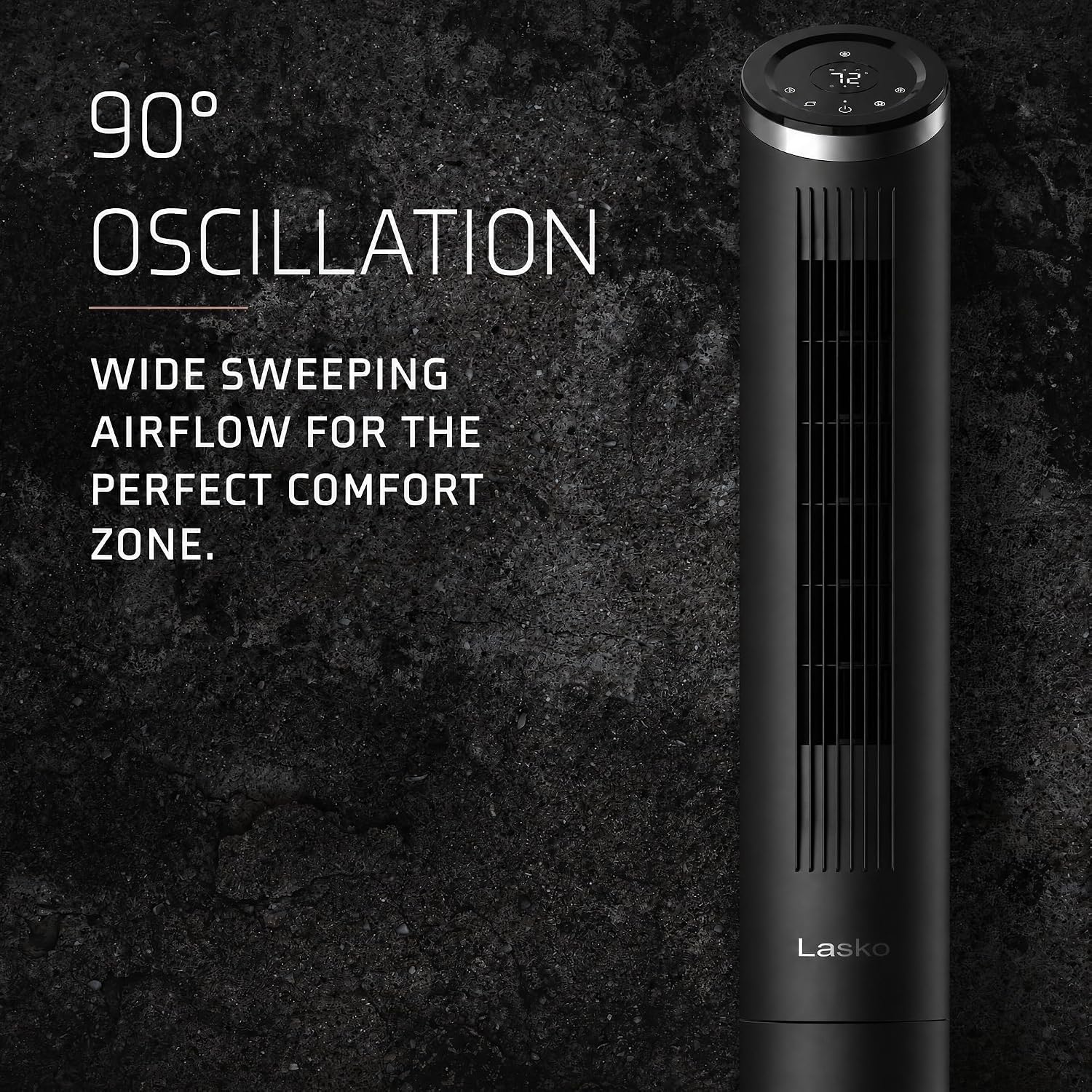 Apex Oscillating Tower Fan with Remote - 42" - RST200 - Black | Quiet Standing Fan for Bedroom, Office, and Home, 6