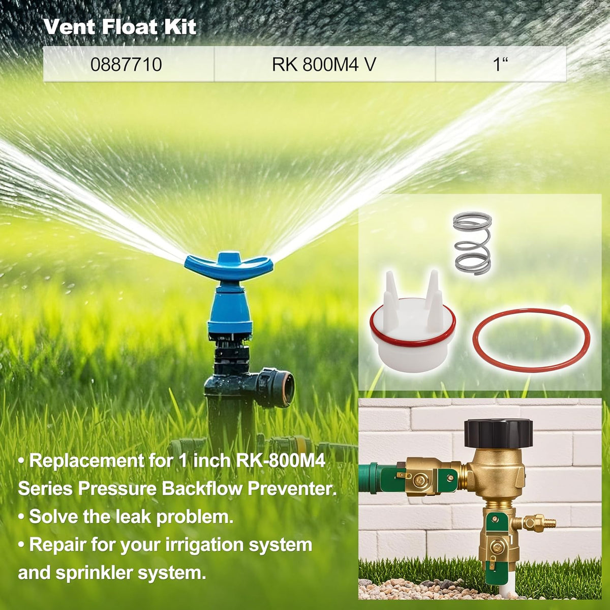1-Inch 800M4 Vent Float Repair Kit Replacement for 0887715 RK 800M4-FR-V1