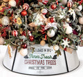 Farmhouse Christmas Tree Collar - Authentic Easy Set Up 30" Tree Ring - Beautiful White Christmas Tree Skirt