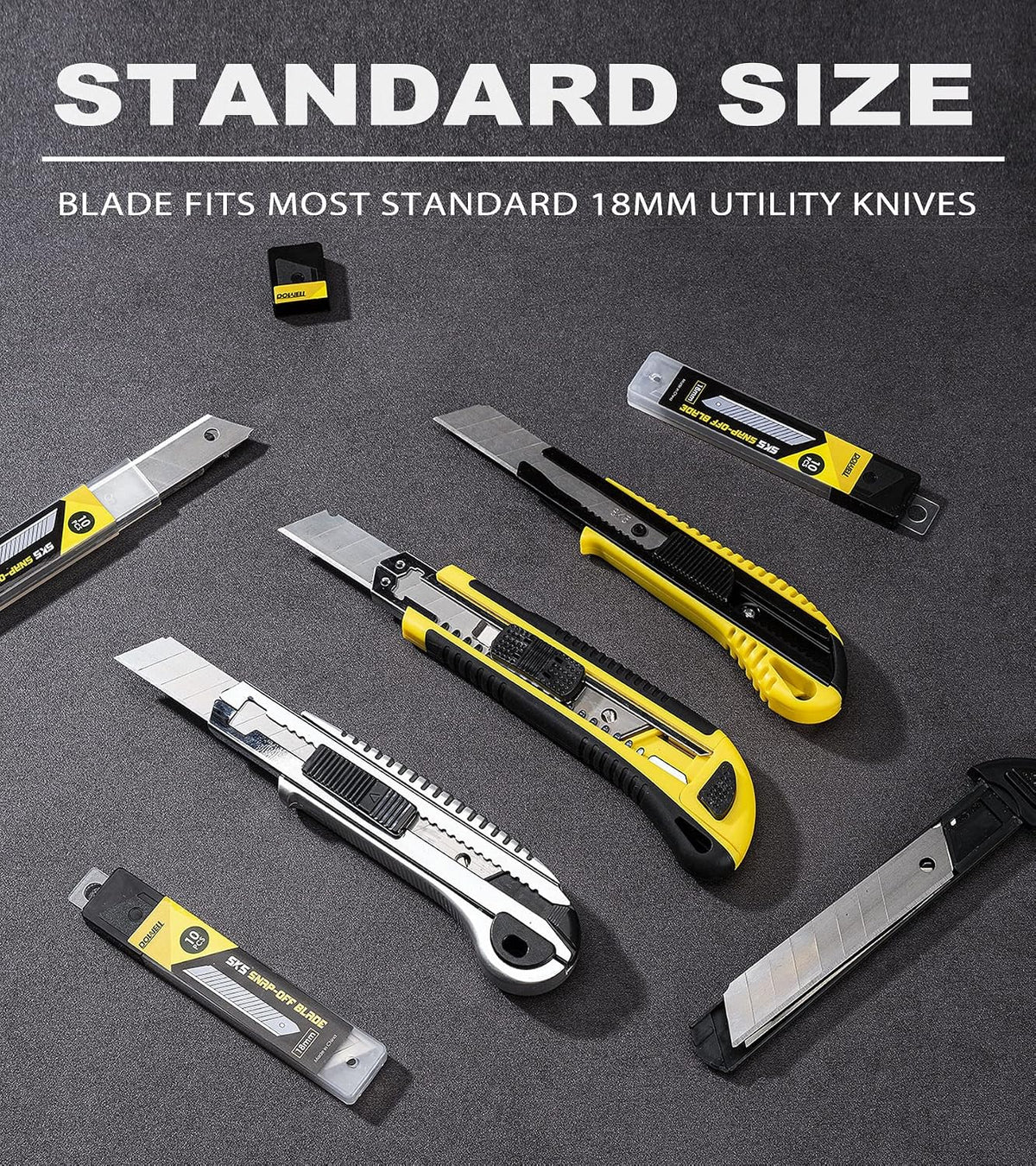 18mm Snap Off Blade SK5, Box Cutter Blades, 100 Pcs
