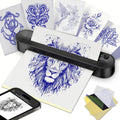 Tattoo Stencil Printer, Bluetooth Stencil Printer, Support Custom Print Sizes A4-A10, Wireless Tattoo Machine with 10