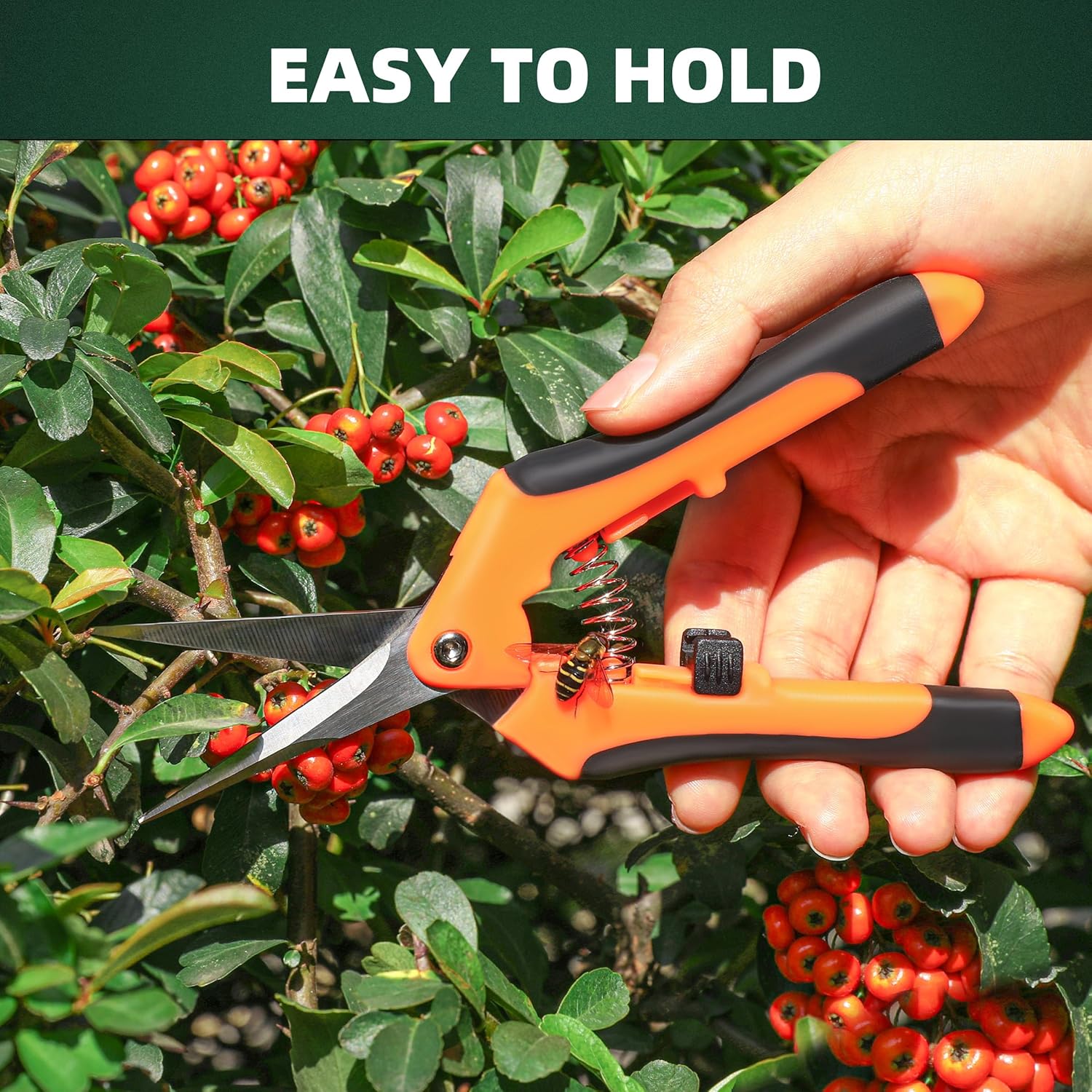 3 Pack Garden Pruning Shears, Stainless Steel Shears, Gardening Shears, Scissors, Garden Clippers, Pruning Snips
