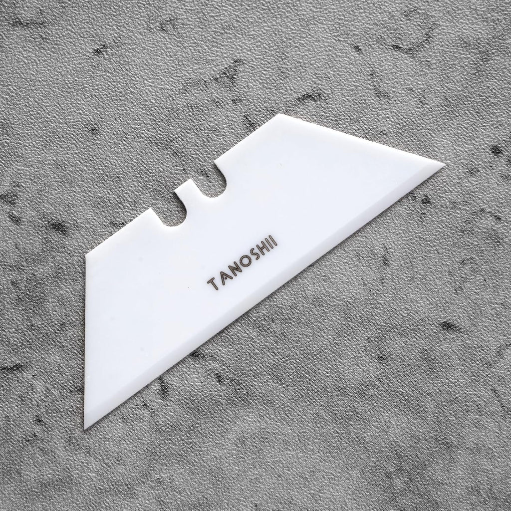 Zirconia Ceramic Blades – 10-Pack Replacement Utility Blades for Utility Knives, Box Cutter, Keep Sharp Longer – White