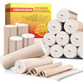 Premium Elastic Bandage Wrap 4" 12 Pack & 6" 4 Pack, Hoop & Loop