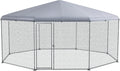 Large Chicken Coop Polygon Shaped Walk in Fence Cage 17.1'x15.7'x9'