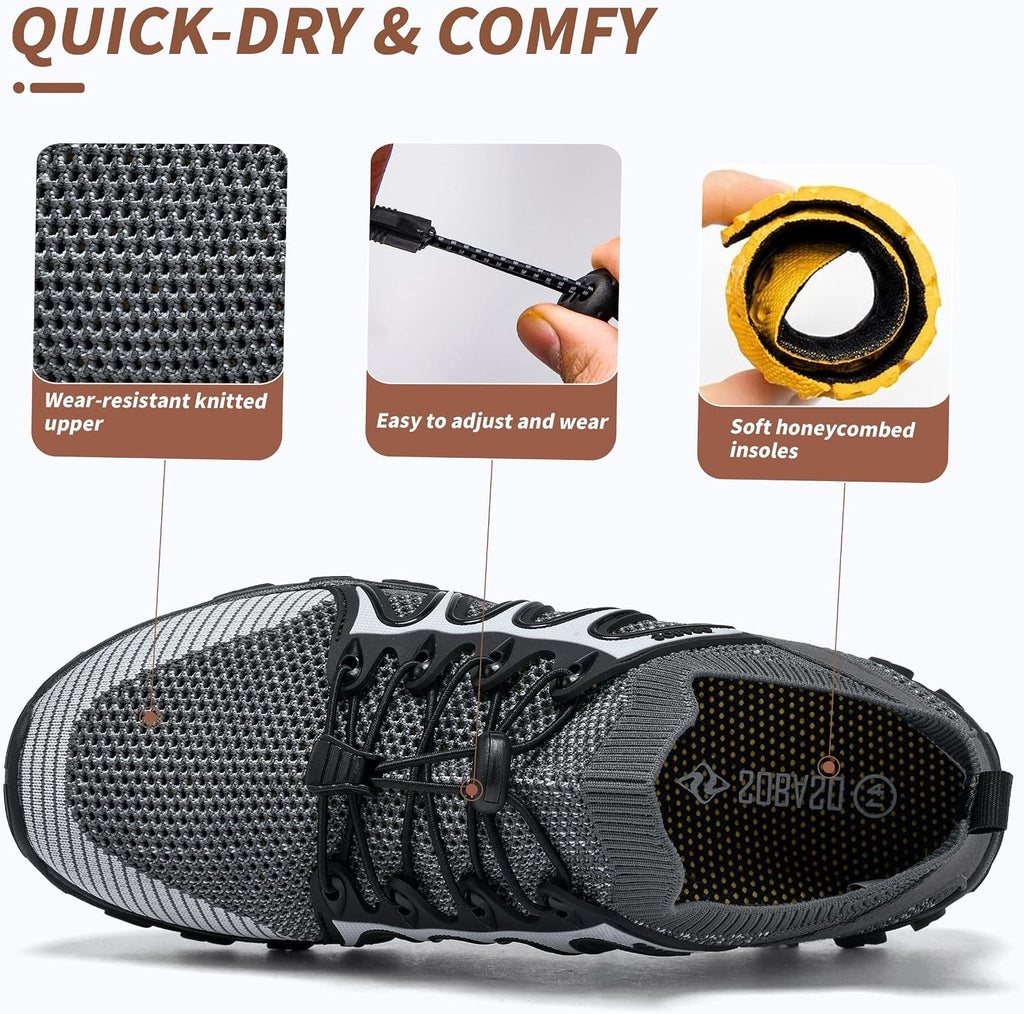 Water Shoes for Women Men Quick-Dry Aqua Shoes Men's Hiking Water Shoes Women's Beach Shoes Lightweight Water Sports