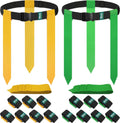 14-Player Flag Football Belts with 42 Flags For Kids, Youth & Adult | Two-Color, One Size Fits All, Quick-Release