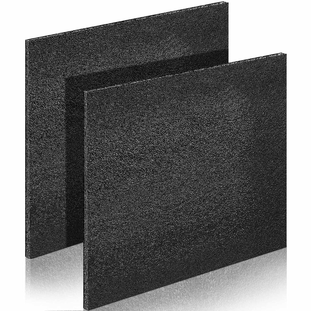 2 Pcs Polyethylene Foam Block, 12" X 10" X 0.5", Black