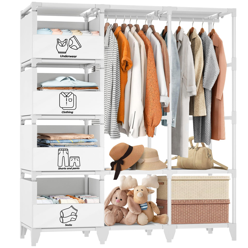 Portable Closet, Easy Assembly, Large Capacity Wardrobe Closet