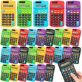 24 PCS Basic Calculators, Pocket-Size Mini with 8 Digit Display | Solar/Battery Dual Power - Bulk for Students