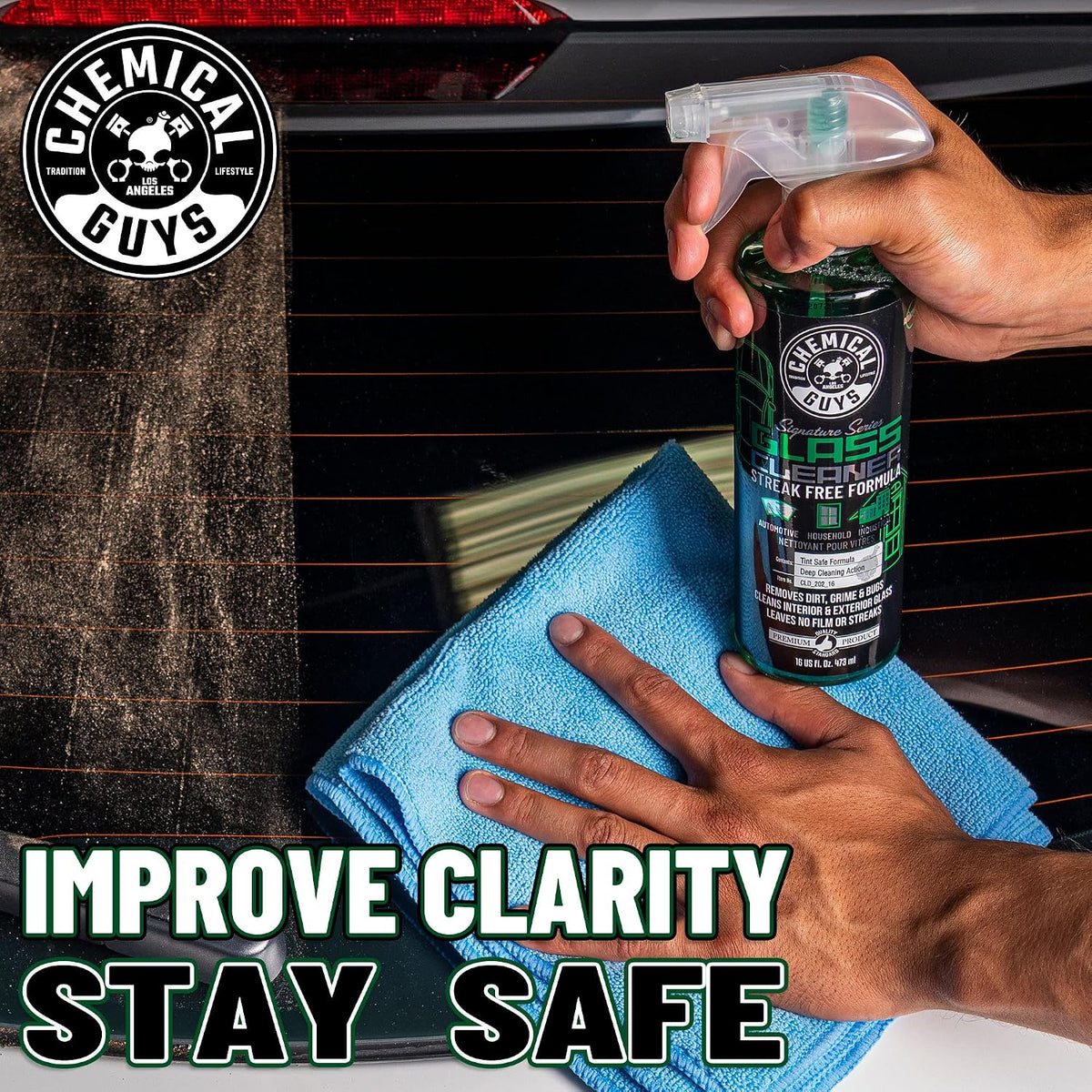 Signature Series Glass & Window Cleaner, Tint Safe, 16 oz