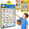 Electronic Alphabet Wall Chart, Kids Learning Toys for Toddlers 1-3 - Blue | Talking ABC, 123s, Music Poster