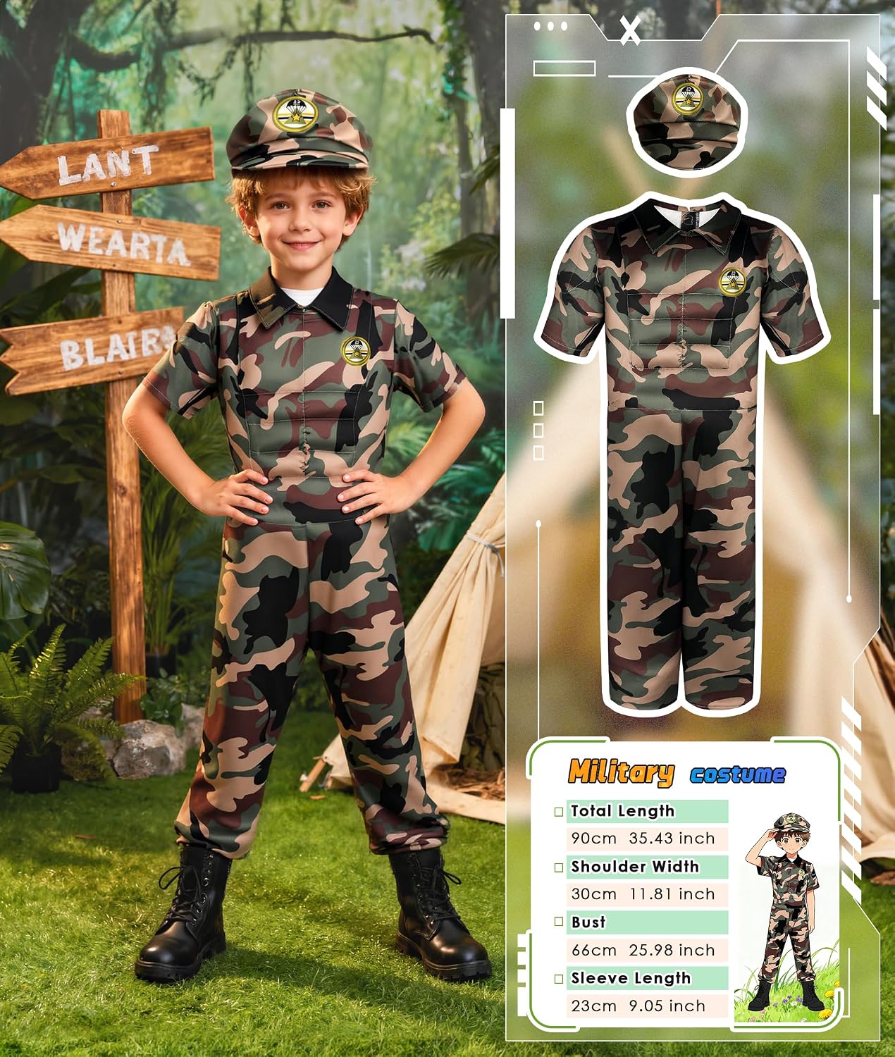 Boys Muscle Dress up Trunk: Superhero Construction Worker Military Costume | Kids Pretend Role Play Costumes Set