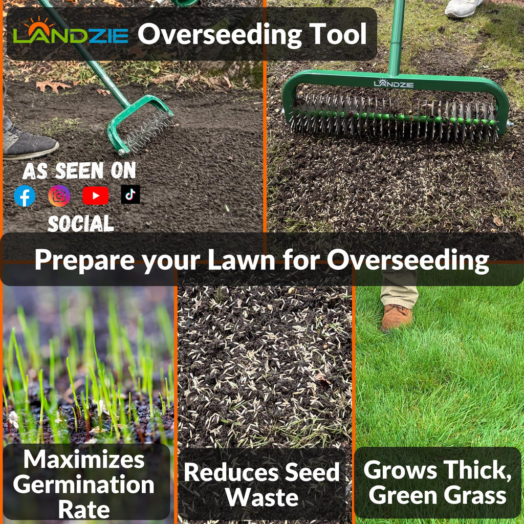 Overseeder Tool, Rotary Cultivator for Grass Seed